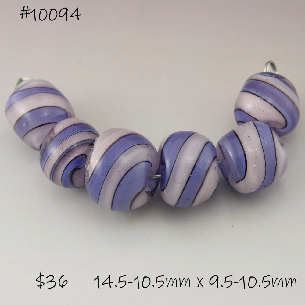 Purple Pink Black Striped Sparkle Rounds