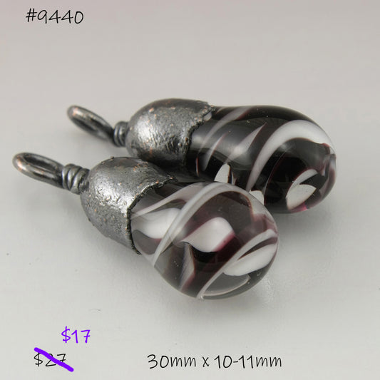Black and White Twist Drips with Copper Electroforming