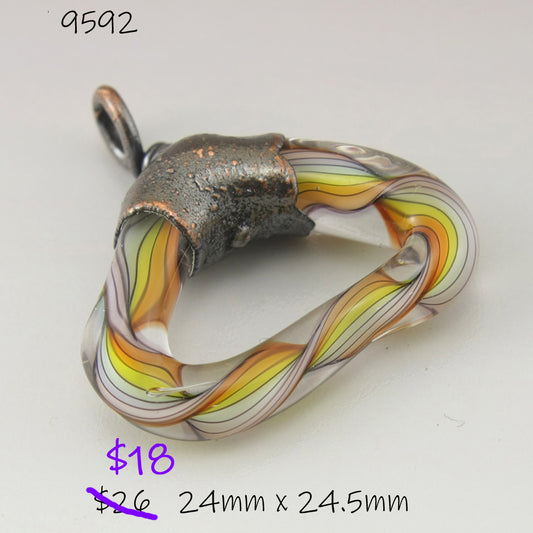 Rainbow Helix Twist Triangle with Copper Electroforming