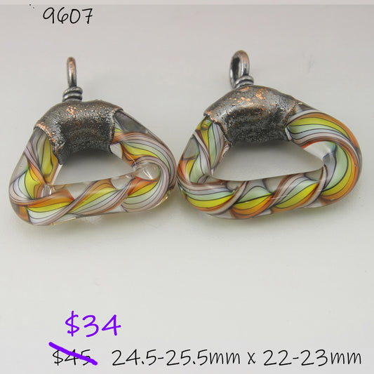 Rainbow Helix Twist Triangles with Copper Electroforming