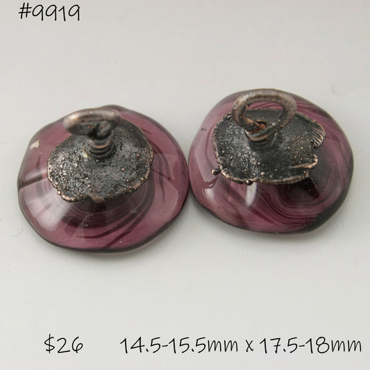 Purple Bellflowers with Copper Electroforming