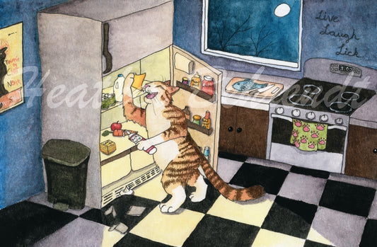 "Midnight Snack" Print 9" x 12"