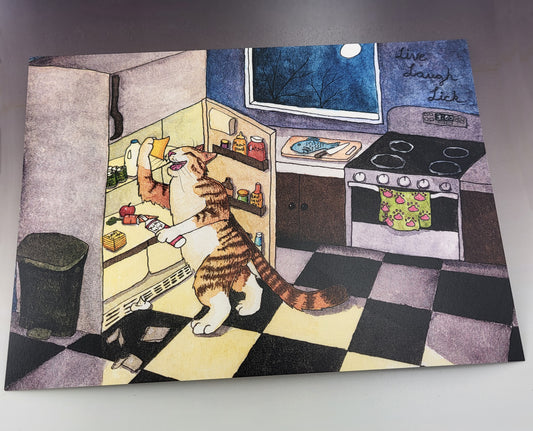 "Midnight Snack" Postcard 5" x 7" Mini Print