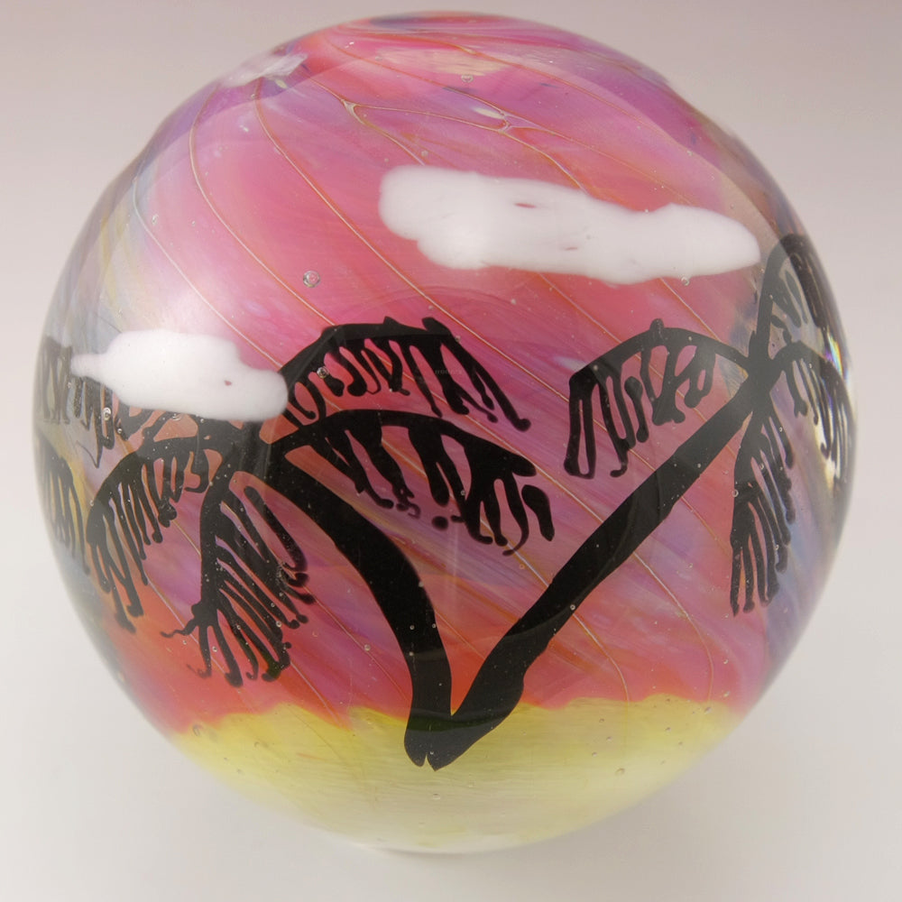 Tropical Palm Tree Silhouette Marble