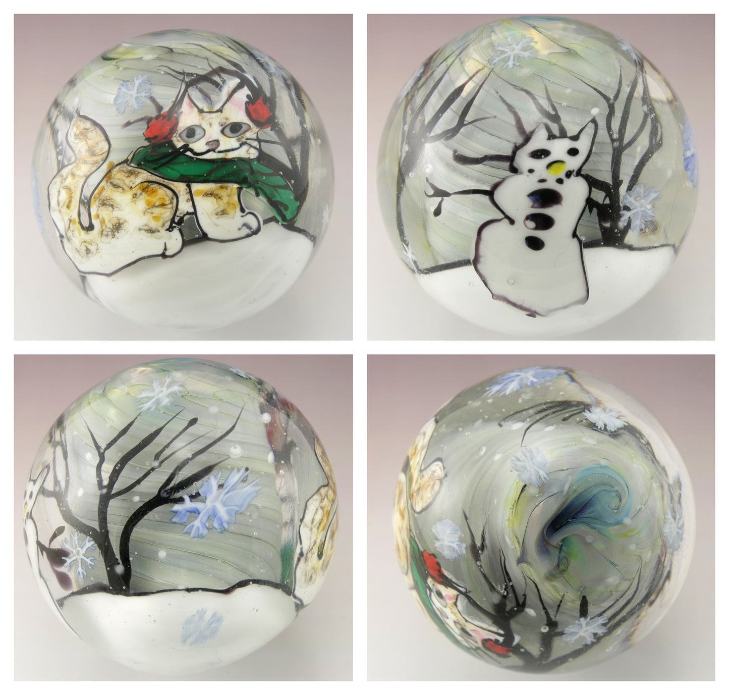 Winter Kitty Marble