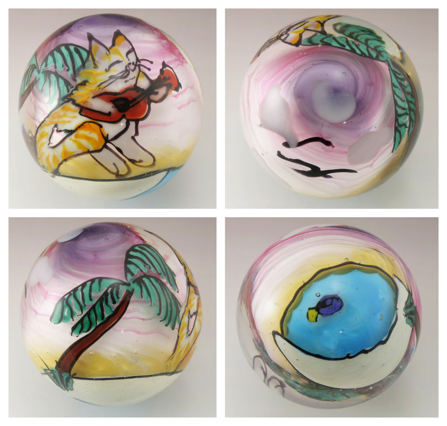 Ukulele Tropical Kitty Marble