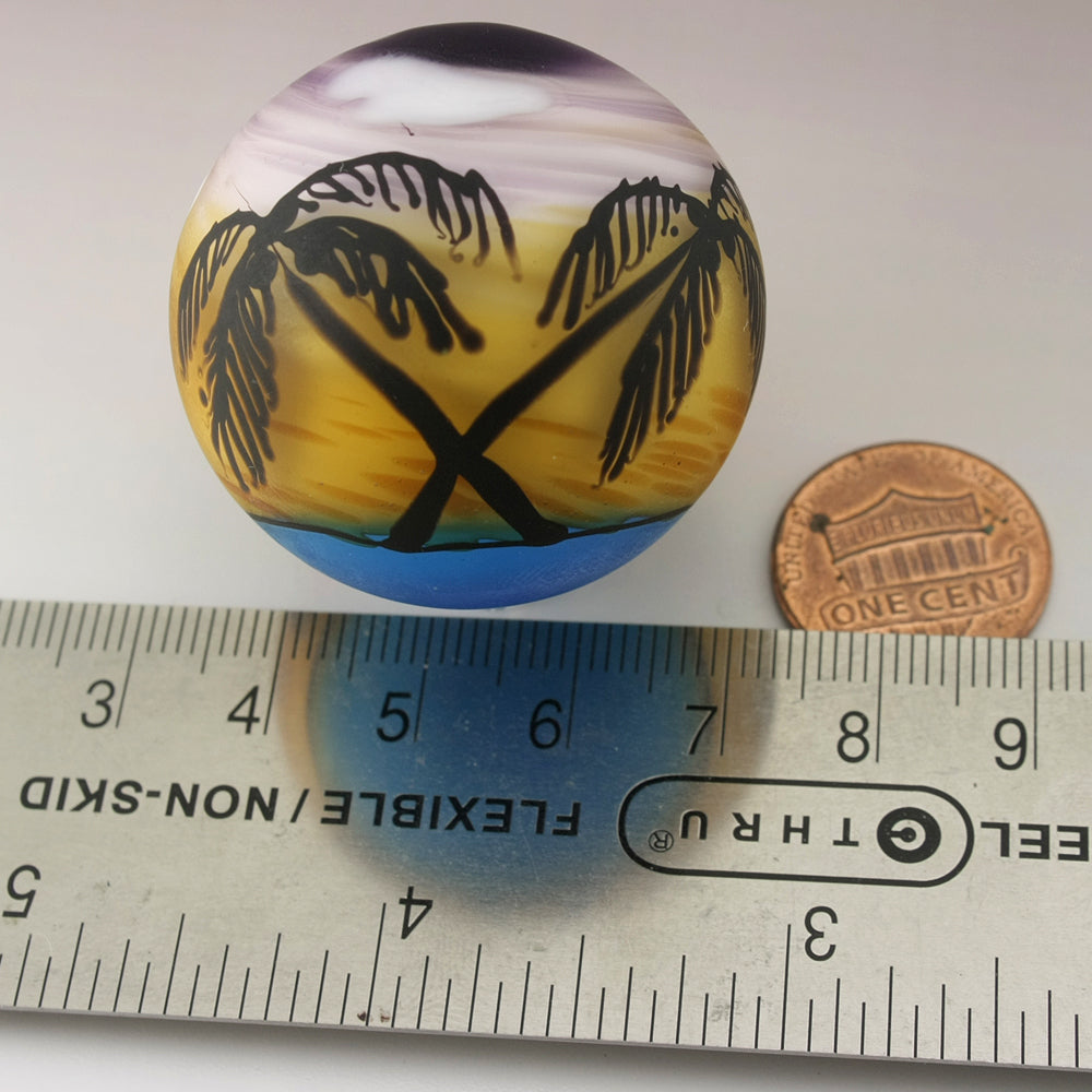 Tropical Palm Tree Silhouette Marble