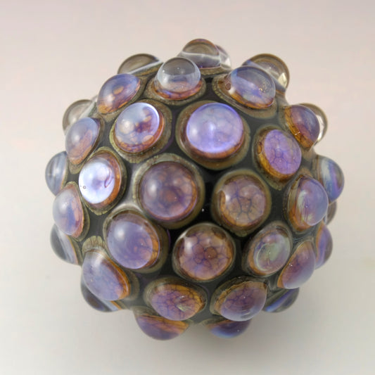 Purple Pink Luster Hobnail over Dark Purple Marble