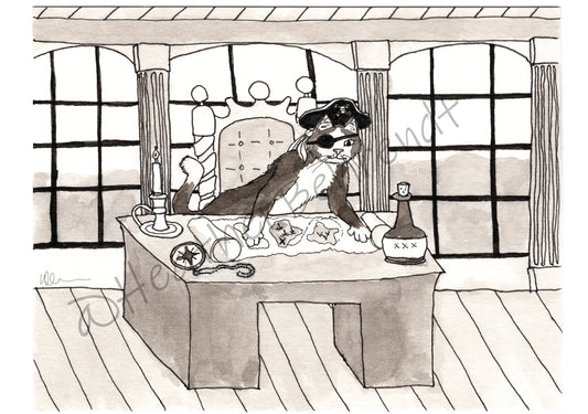 "Compass" Inktober 2021 Postcard Mini Print