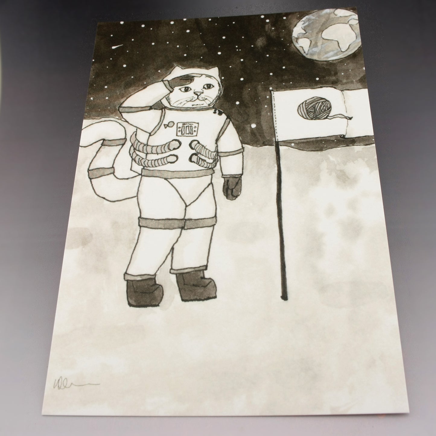 "Moon" Inktober 2021 Postcard Mini Print