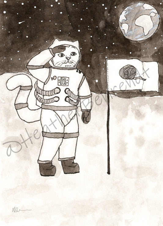 "Moon" Inktober 2021 Postcard Mini Print