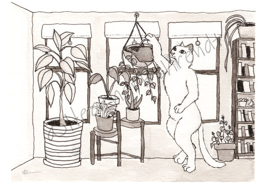 "Sprout" Inktober 2021 Postcard Mini Print