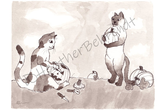"Patch" Inktober 2021 Postcard Mini Print