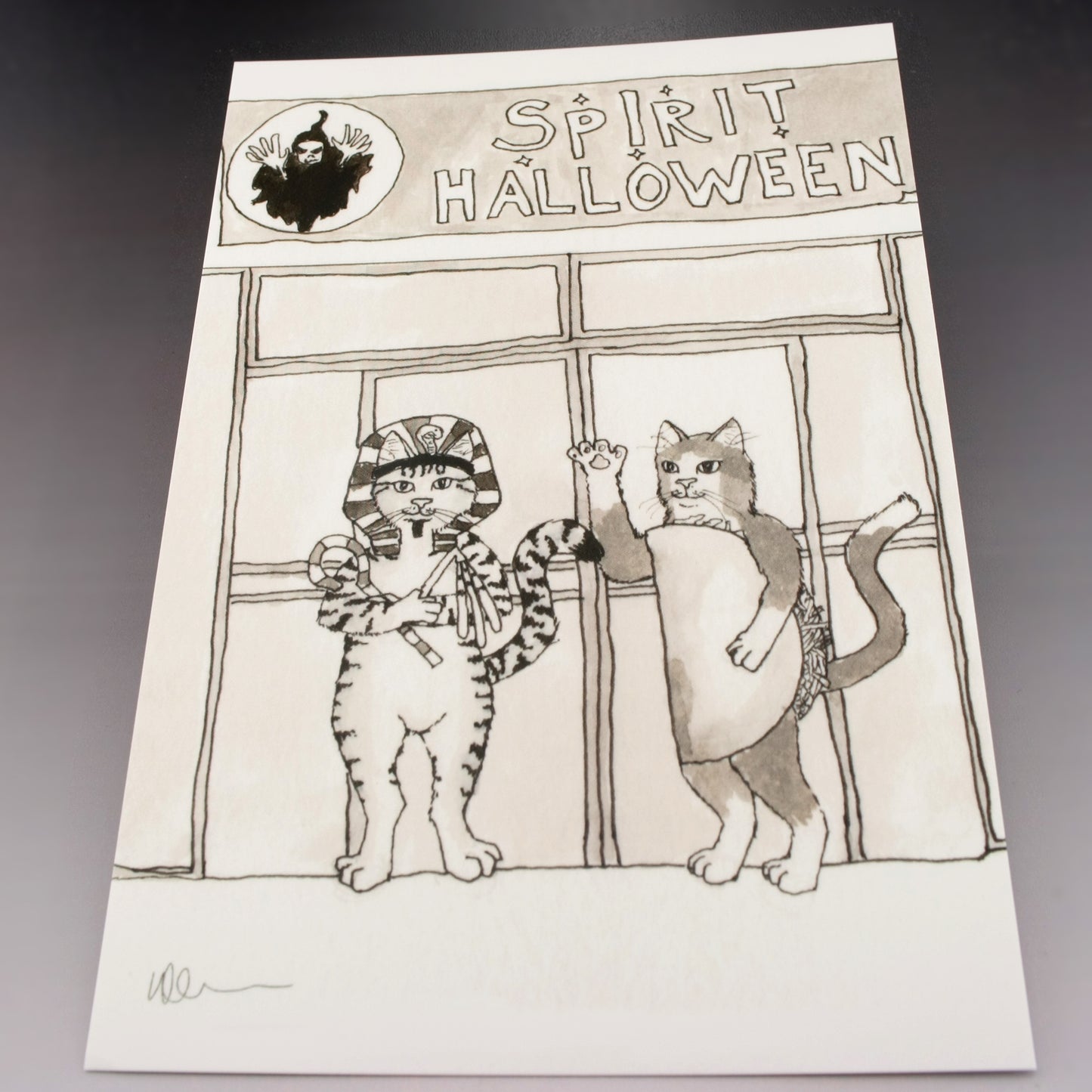 "Spirit" Inktober 2021 Postcard Mini Print