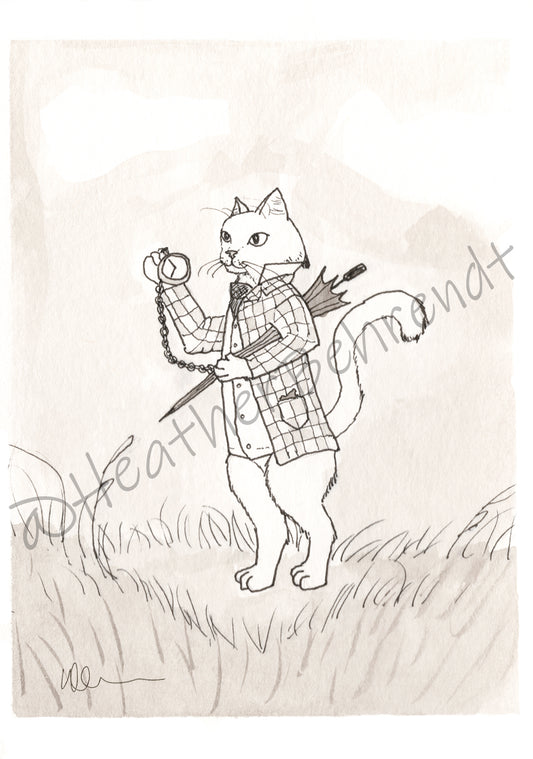 "Watch" Inktober 2021 Postcard Mini Print