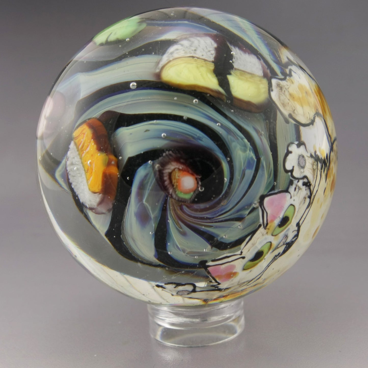 Sushi Party Cat - Murrine and Stringer Drawing Marble 123