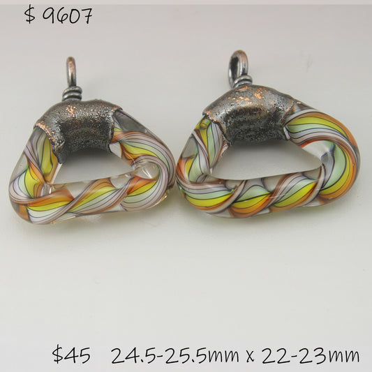 Rainbow Helix Twist Triangles with Copper Electroforming