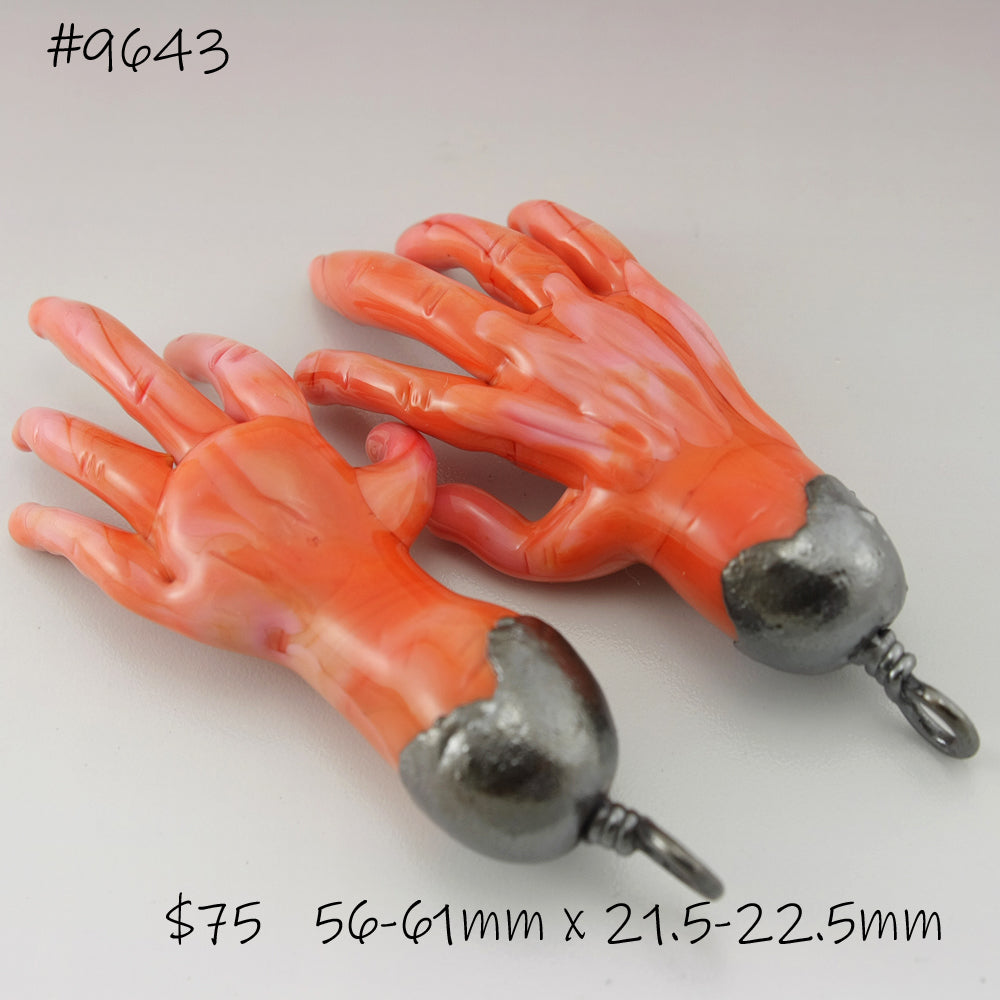 Coral Sculptural Hand Pair with Copper Electroforming
