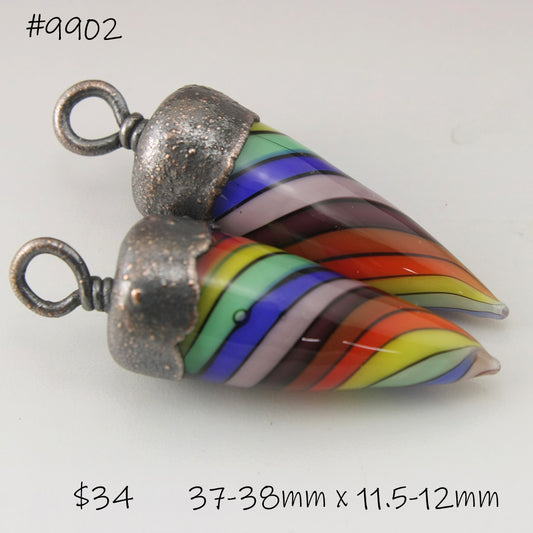 Rainbow Twist Daggers with Copper Electroforming