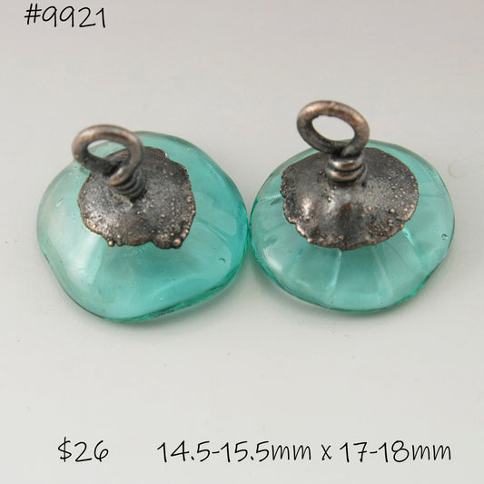 Light Green Bellflowers with Copper Electroforming