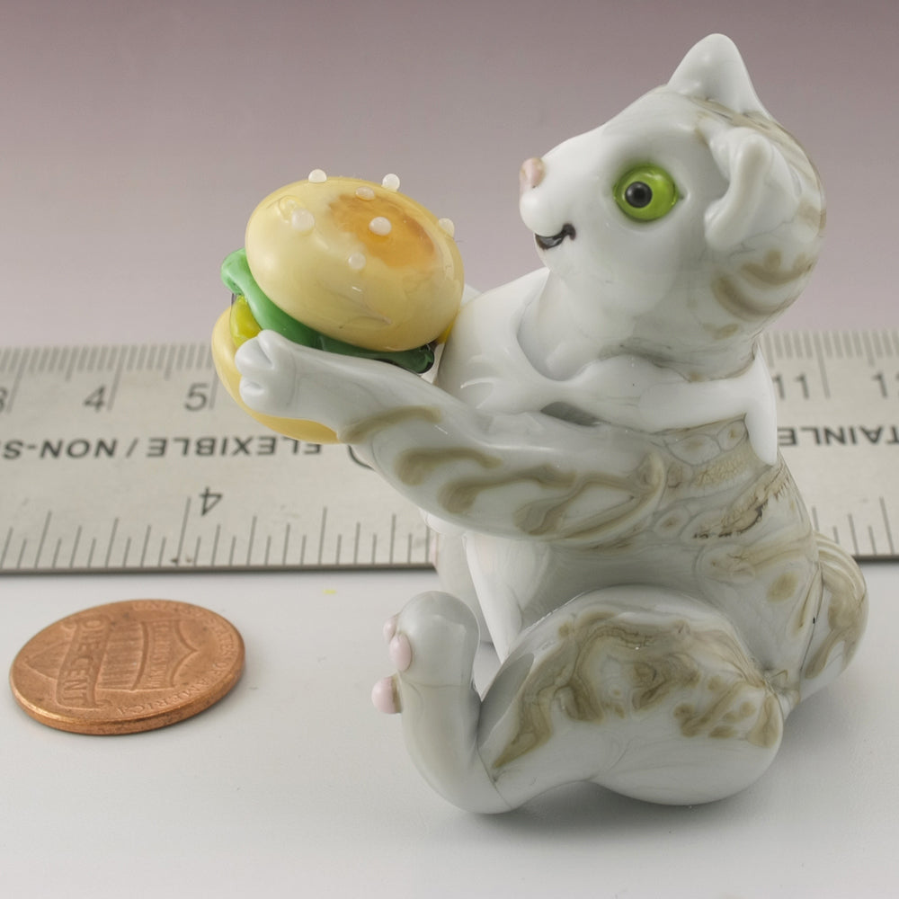 Cheeseburger Kitty Sculpture