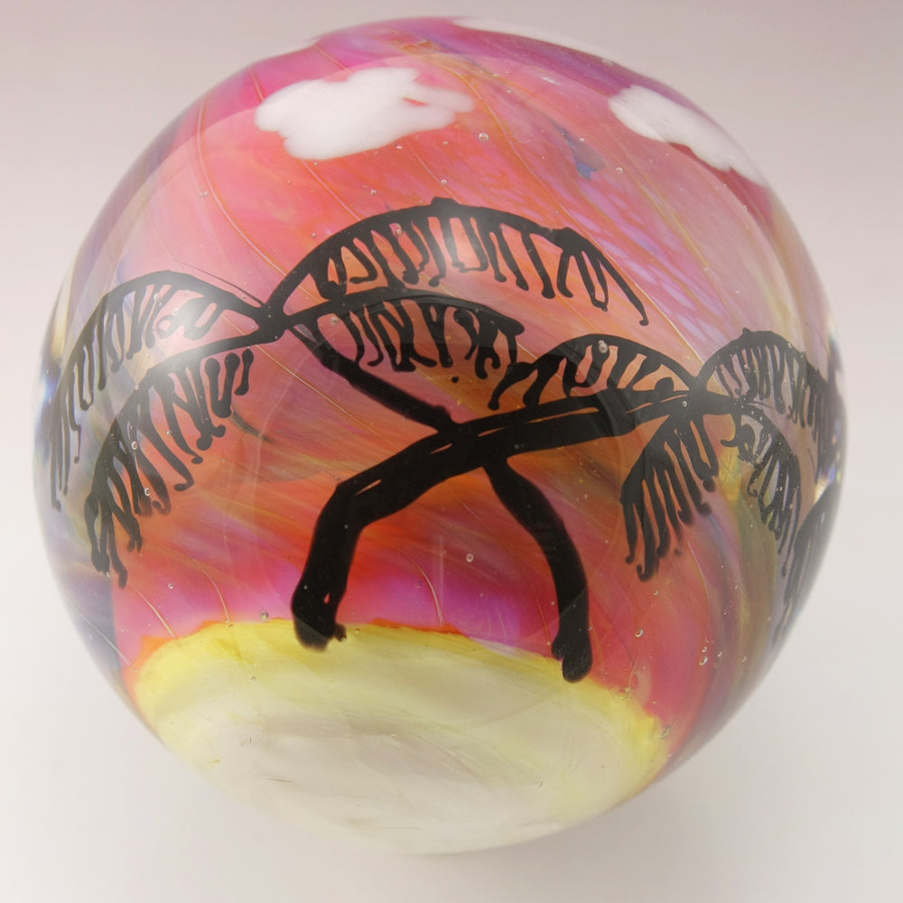 Tropical Palm Tree Silhouette Marble