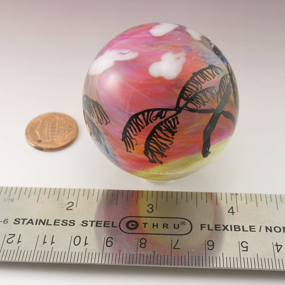 Tropical Palm Tree Silhouette Marble