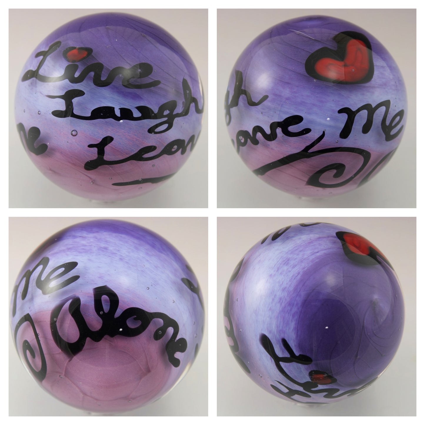 "Live, Laugh, Leave me Alone" Purple Marble