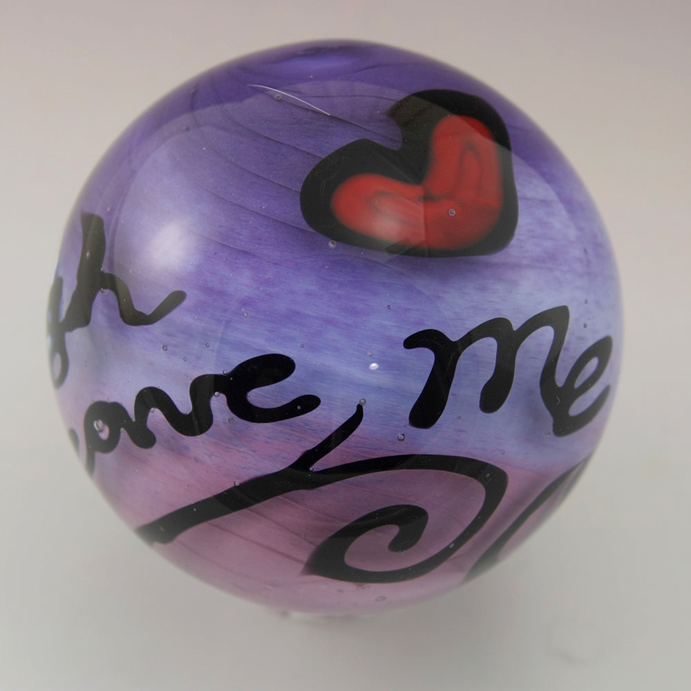 "Live, Laugh, Leave me Alone" Purple Marble