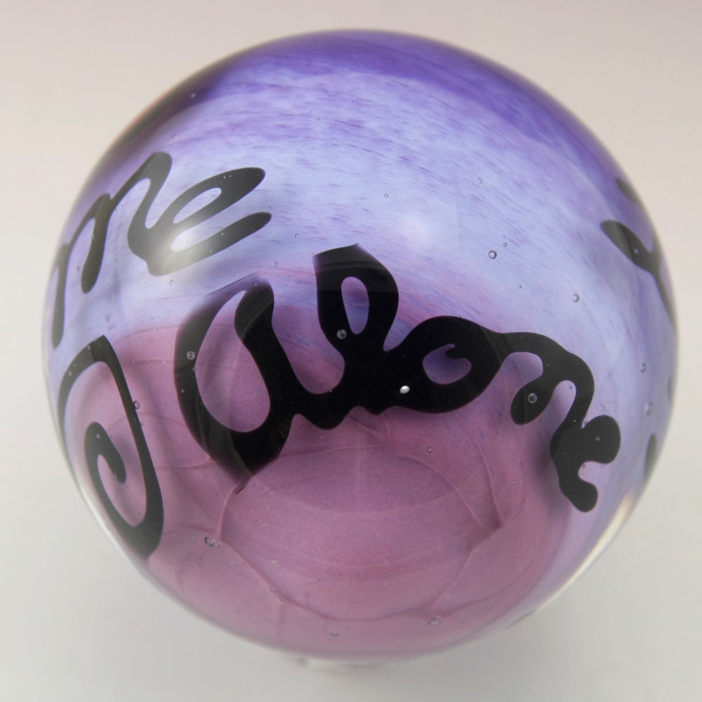 "Live, Laugh, Leave me Alone" Purple Marble