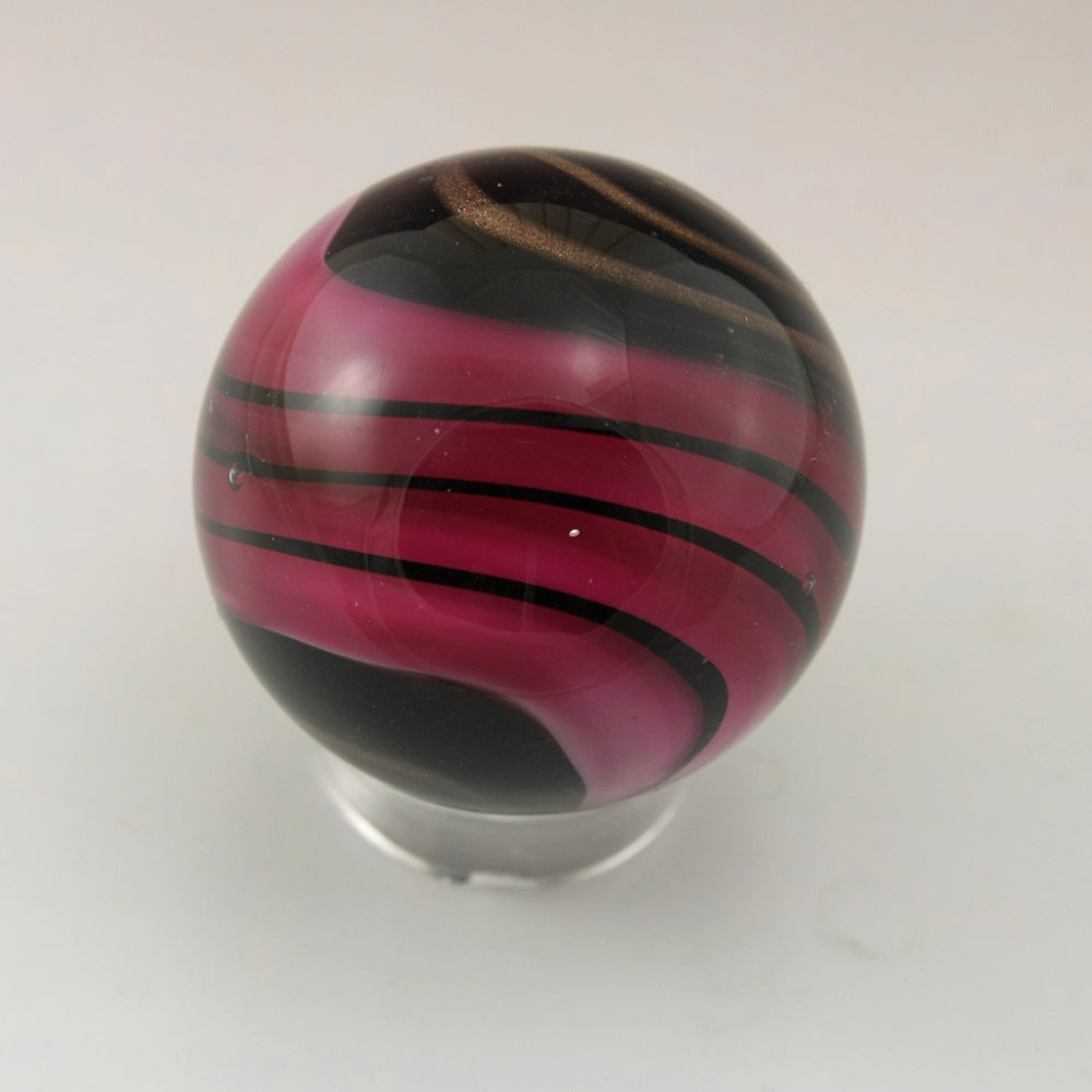 Rubino Pink, Black and Sparkling Goldstone Marble