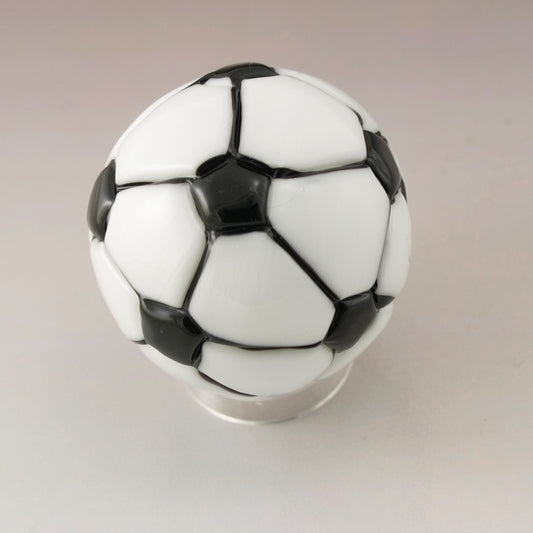 Petite Textured Soccer Ball in Black and White