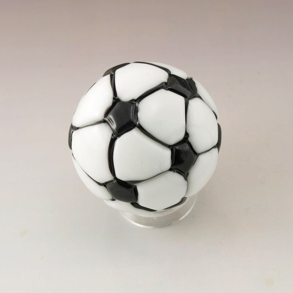 Petite Textured Soccer Ball in Black and White