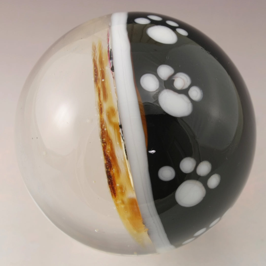 Kitty Flipping the Bird Marble