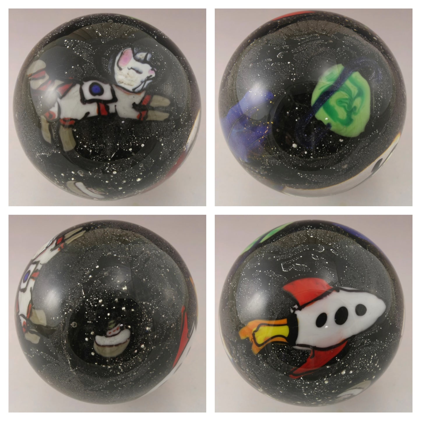 Astronaut Kitty Marble