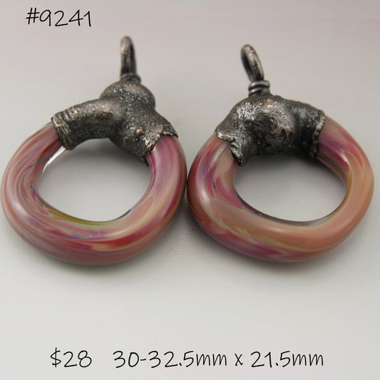 Red Purple Circles with Copper Electroforming