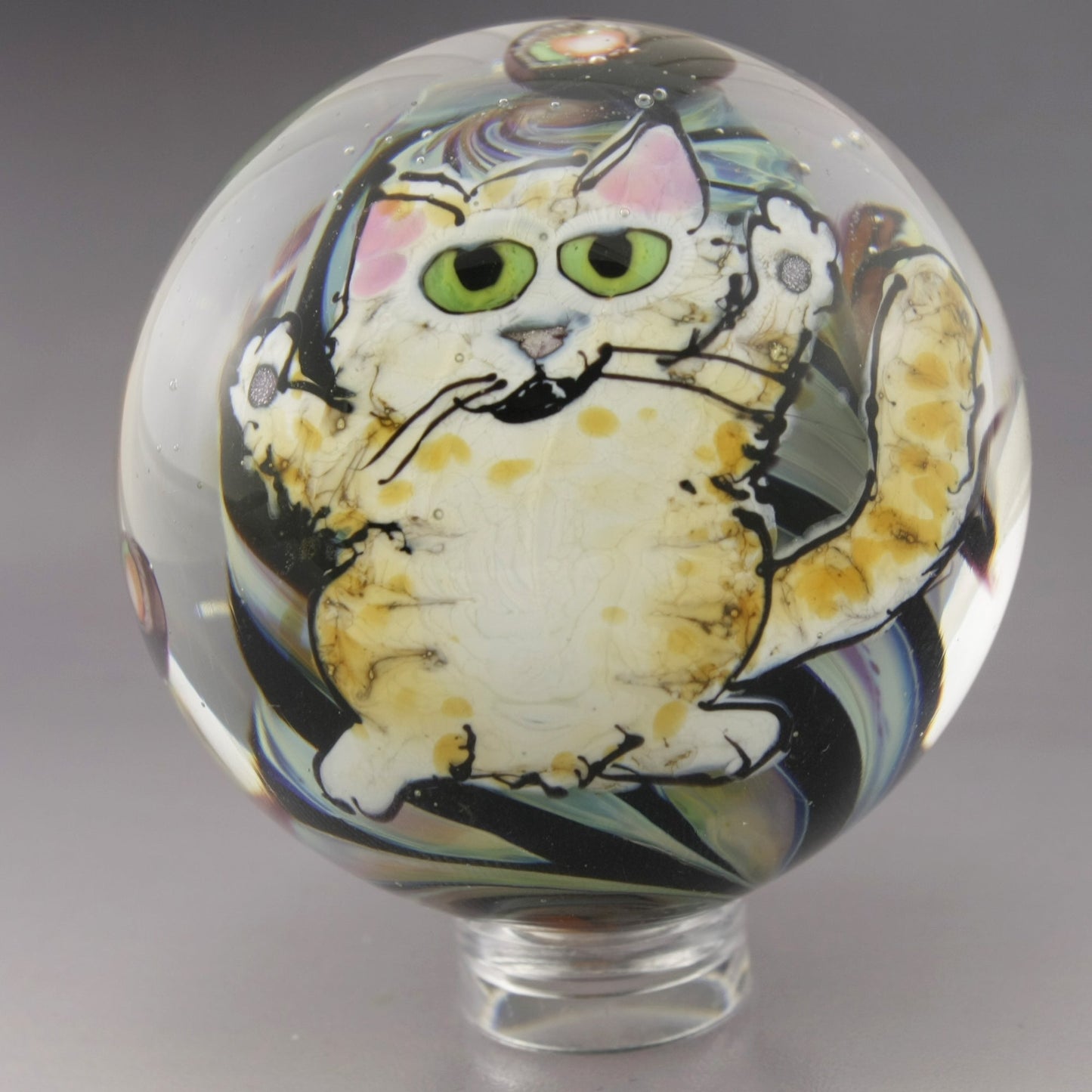 Sushi Party Cat - Murrine and Stringer Drawing Marble 123